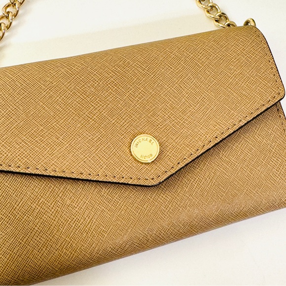 Michael Kors Brown Leather Crossbody Handbag Wallet - Picture 5 of 12